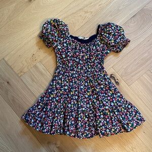 Janie and Jack Multicolor Floral Puff Sleeve Dress